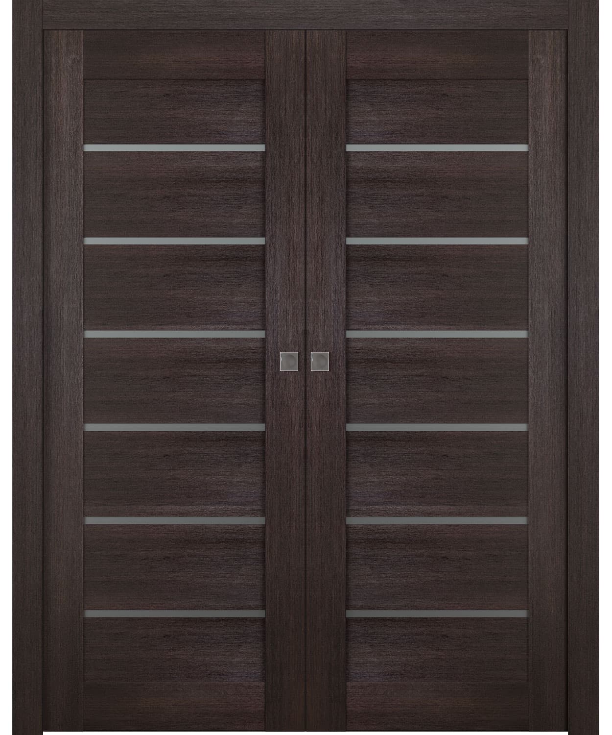AVON 07-02 VETRO VERALINGA OAK DOUBLE POCKET BELLDINNI MODERN INTERIOR DOOR - 1