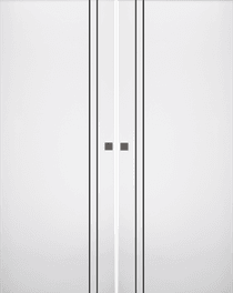 PALLADIO 2V BLACK BIANCO NOBLE DOUBLE MAGIC DOORS BELLDINNI MODERN INTERIOR DOOR - 1