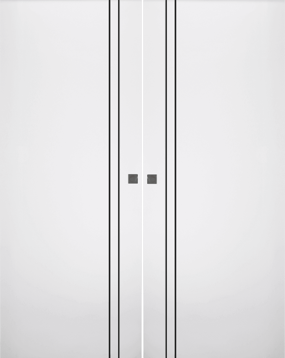 PALLADIO 2V BLACK BIANCO NOBLE DOUBLE MAGIC DOORS BELLDINNI MODERN INTERIOR DOOR - 1