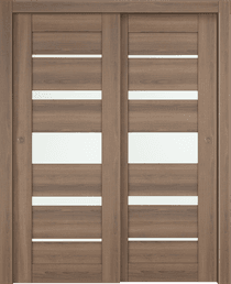 AVON 07-03 VETRO PECAN NUTWOOD BYPASS DOORS BELLDINNI MODERN INTERIOR DOOR - 1