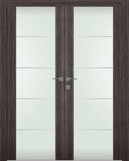 PALLADIO 202 4H VETRO GRAY OAK CLOSET DOORS BELLDINNI MODERN INTERIOR DOOR - 1