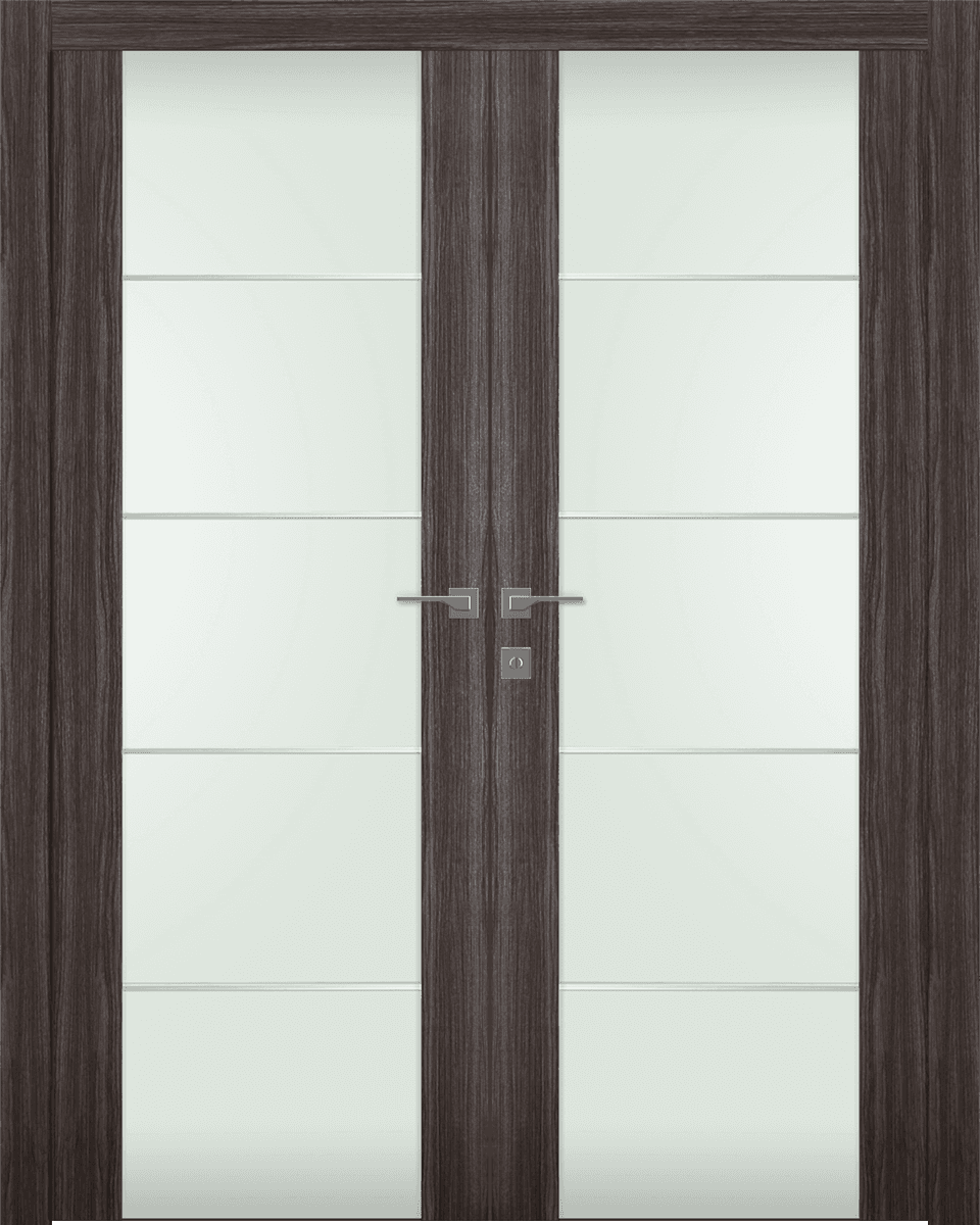 PALLADIO 202 4H VETRO GRAY OAK CLOSET DOORS BELLDINNI MODERN INTERIOR DOOR - 1