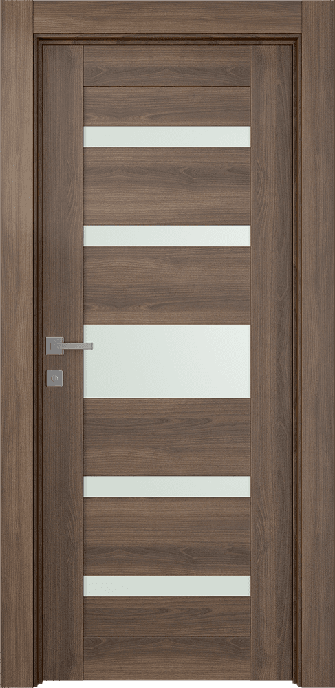AVON 07-05 VETRO PECAN NUTWOOD SWING DOORS BELLDINNI MODERN INTERIOR DOOR
