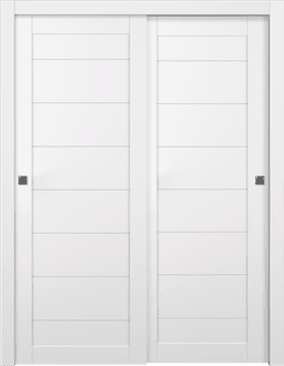 ERMI SNOW WHITE BYPASS BELLDINNI MODERN INTERIOR DOOR - 5