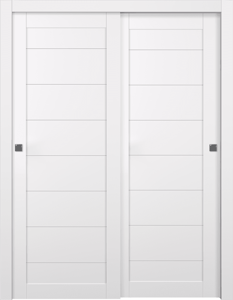 ERMI SNOW WHITE BYPASS BELLDINNI MODERN INTERIOR DOOR - 5