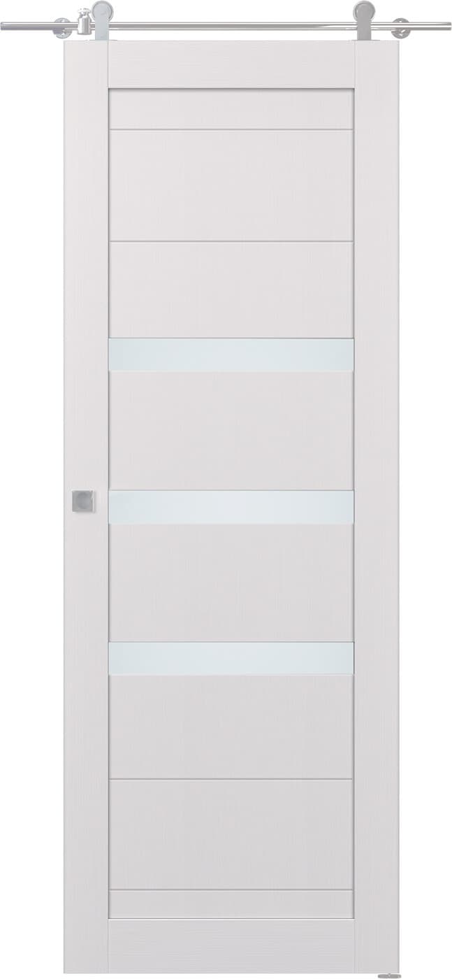 DORA VETRO BIANCO NOBLE DOUBLE BARN BELLDINNI MODERN INTERIOR DOOR - 1