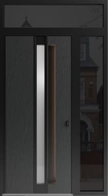Modern steel exterior aluminum door Hiddex 0155 8ft - 5
