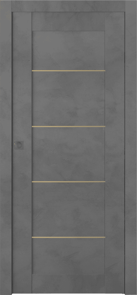 AVON 07 4H GOLD DARK URBAN POCKET BELLDINNI MODERN INTERIOR DOOR - 1