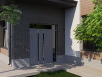 Double metal-aluminum modern exterior door Ronex 1011 8ft - 8