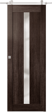 AVON 101 VETRO VERALINGA OAK DOUBLE BARN DOORS BELLDINNI MODERN INTERIOR DOOR - 1