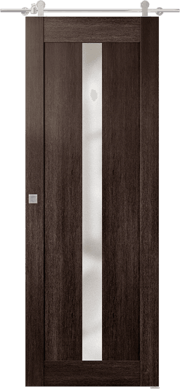 AVON 101 VETRO VERALINGA OAK DOUBLE BARN DOORS BELLDINNI MODERN INTERIOR DOOR - 1