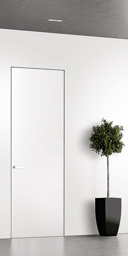 OPTIMA SNOW WHITE DOUBLE INVISIBLE METAL FRAME BELLDINNI MODERN INTERIOR DOOR - 1