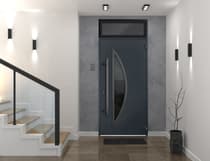 Single Modern Steel Exterior Door Deux 6501 - 9