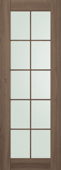 AVON 10 LITE VETRO PECAN NUTWOOD MAGIC DOORS BELLDINNI MODERN INTERIOR DOOR - 1