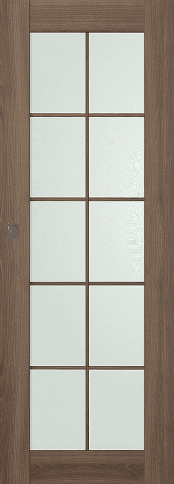 AVON 10 LITE VETRO PECAN NUTWOOD MAGIC DOORS BELLDINNI MODERN INTERIOR DOOR - 1