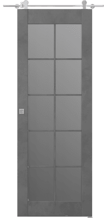 AVON 10 LITE VETRO DARK URBAN DOUBLE BARN BELLDINNI MODERN INTERIOR DOOR - 1