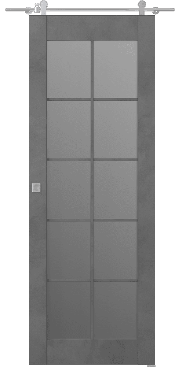 AVON 10 LITE VETRO DARK URBAN DOUBLE BARN BELLDINNI MODERN INTERIOR DOOR - 1
