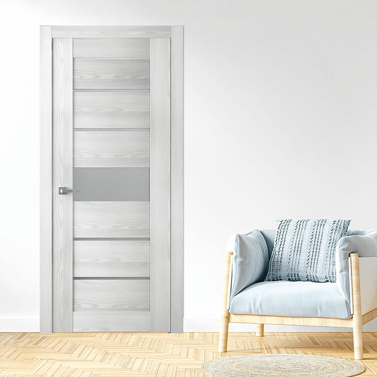 AVON 07-06 VETRO RIBEIRA ASH SWING BELLDINNI MODERN INTERIOR DOOR - 7