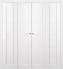 ALDA SNOW WHITE DOUBLE BI-FOLD BELLDINNI MODERN INTERIOR DOOR - 1