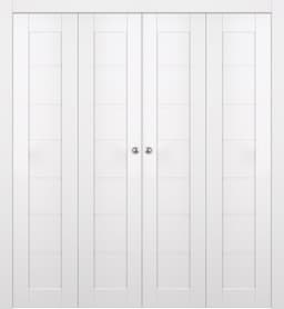 ALDA SNOW WHITE DOUBLE BI-FOLD BELLDINNI MODERN INTERIOR DOOR - 1