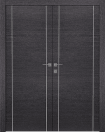 AVANTI 2U BLACK APRICOT DOUBLE BELLDINNI MODERN INTERIOR DOOR - 1