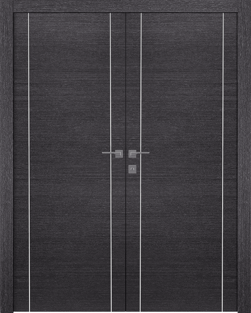 AVANTI 2U BLACK APRICOT DOUBLE BELLDINNI MODERN INTERIOR DOOR