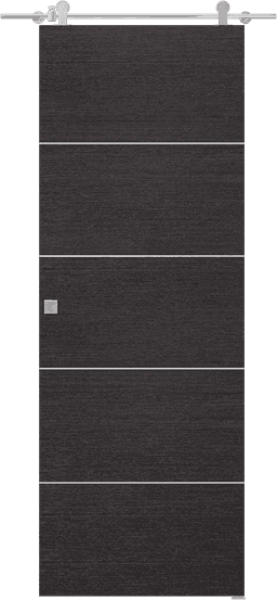 AVANTI 4H BLACK APRICOT DOUBLE BARN BELLDINNI MODERN INTERIOR DOOR - 1