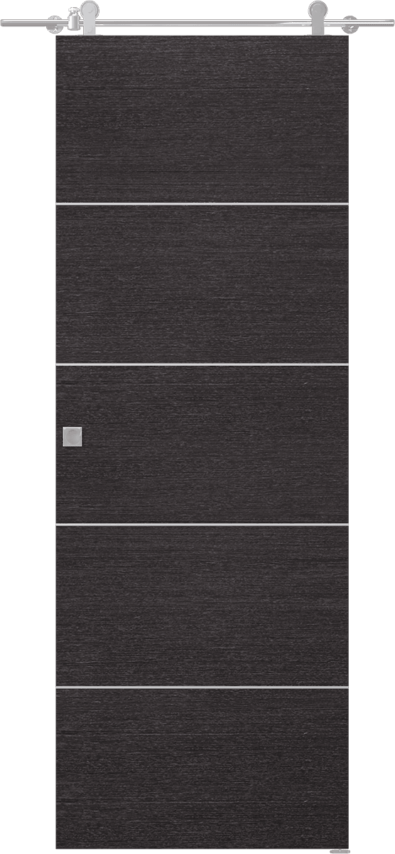 AVANTI 4H BLACK APRICOT DOUBLE BARN BELLDINNI MODERN INTERIOR DOOR - 1