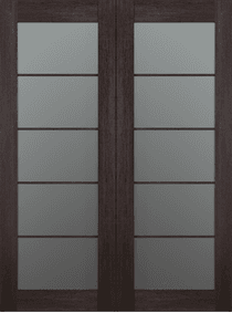 AVON 5 LITE VETRO VERALINGA OAK DOUBLE BARN BELLDINNI MODERN INTERIOR DOOR - 2