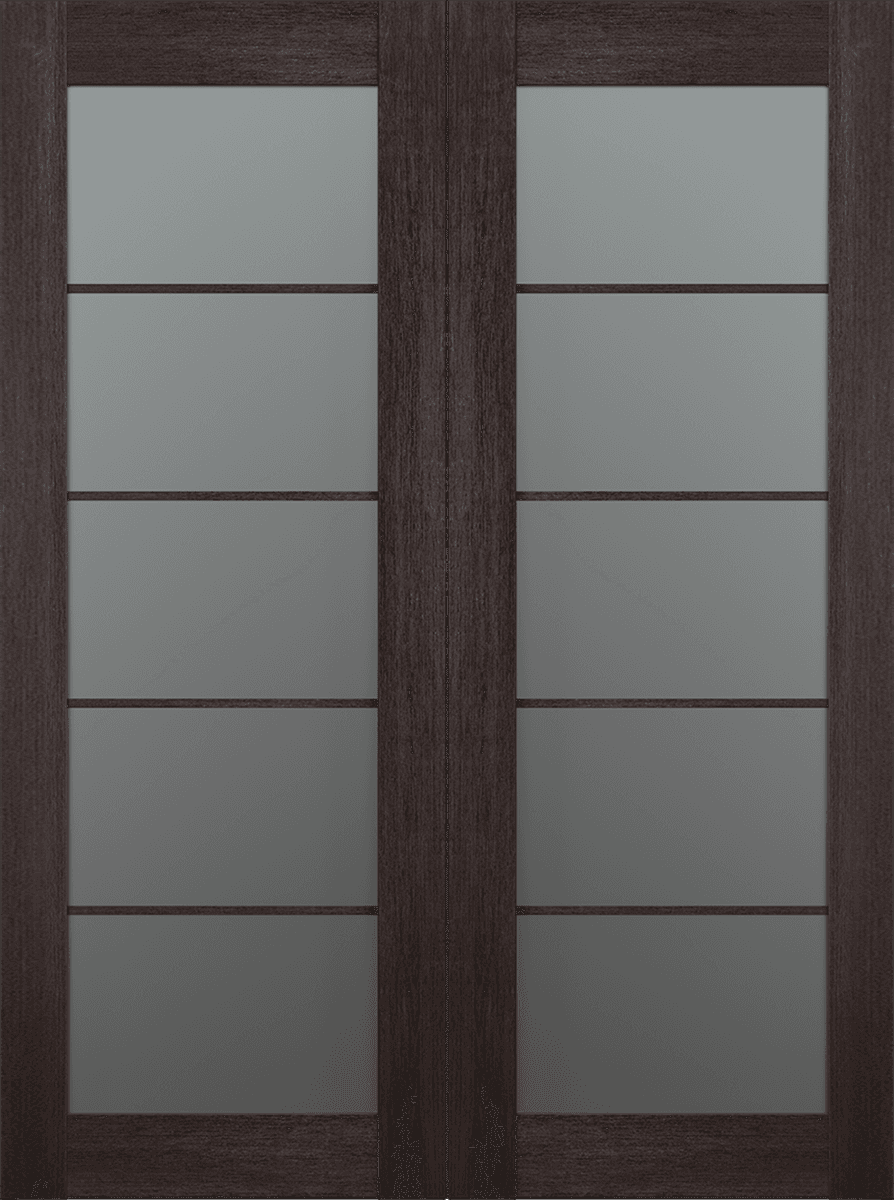 AVON 5 LITE VETRO VERALINGA OAK DOUBLE BARN BELLDINNI MODERN INTERIOR DOOR - 2