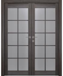 PALLADIO 10 LITE VETRO GRAY OAK CLOSET BELLDINNI MODERN INTERIOR DOOR - 1