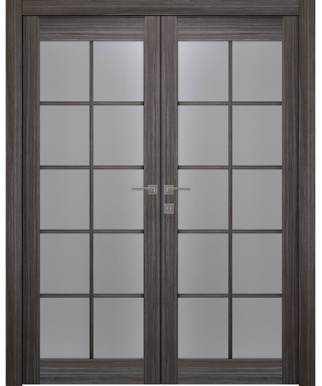 PALLADIO 10 LITE VETRO GRAY OAK CLOSET BELLDINNI MODERN INTERIOR DOOR - 1