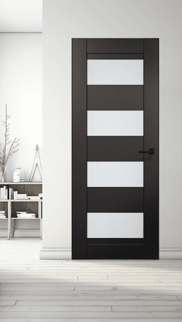 DELLA VETRO BLACK MATTE DOUBLE INVISIBLE METAL FRAME BELLDINNI MODERN INTERIOR DOOR - 1