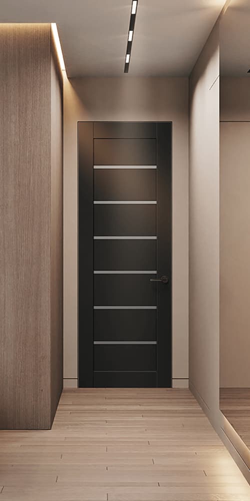 ALBA BLACK MATTE INVISIBLE METAL FRAME BELLDINNI MODERN INTERIOR DOOR - 1