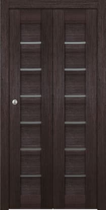 AVON 07-02 VETRO VERALINGA OAK BI-FOLD BELLDINNI MODERN INTERIOR DOOR - 1