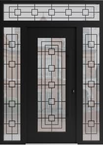 Single wrought iron modern exterior door Iron 1688 - 6