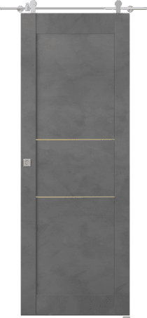 AVON 07 2H GOLD DARK URBAN DOUBLE BARN BELLDINNI MODERN INTERIOR DOOR - 1