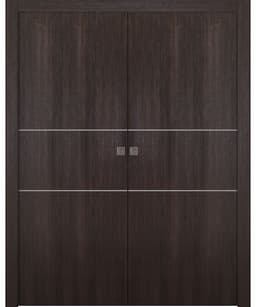 OPTIMA 2H VERALINGA OAK DOUBLE POCKET BELLDINNI MODERN INTERIOR DOOR - 1
