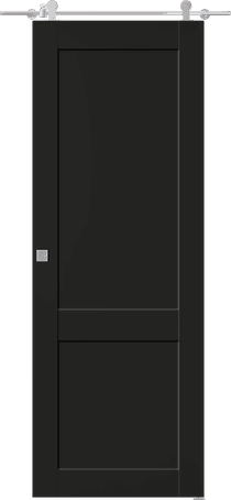 SHAKER 2 PANEL BLACK MATTE BARN BELLDINNI MODERN INTERIOR DOOR - 1