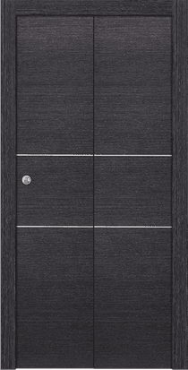 AVANTI 2H BLACK APRICOT DOUBLE BI-FOLD BELLDINNI MODERN INTERIOR DOOR - 1