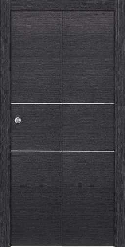 AVANTI 2H BLACK APRICOT DOUBLE BI-FOLD BELLDINNI MODERN INTERIOR DOOR - 1