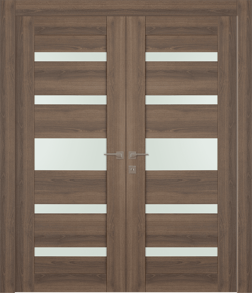 AVON 07-05 VETRO PECAN NUTWOOD CLOSET DOORS BELLDINNI MODERN INTERIOR DOOR - 1