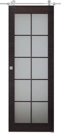 AVANTI 10 LITE VETRO BLACK APRICOT BARN BELLDINNI MODERN INTERIOR DOOR - 1