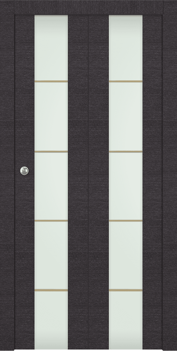 AVANTI 202 4H GOLD STRIPS VETRO BLACK APRICOT BI-FOLD DOORS BELLDINNI MODERN INTERIOR DOOR - 1