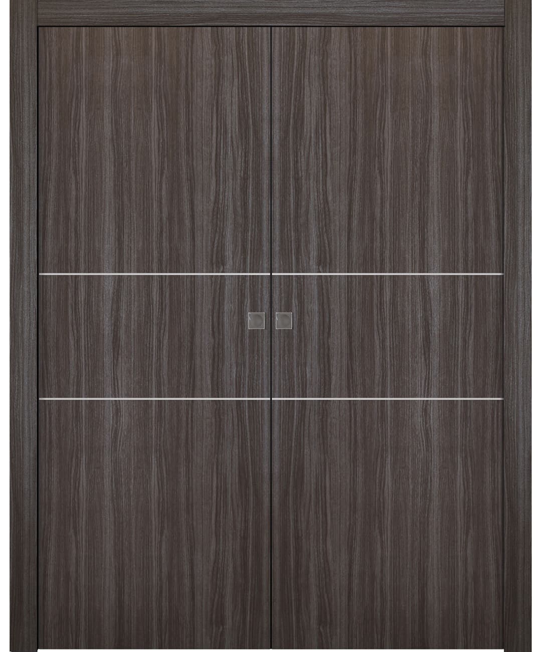 PALLADIO 2H GRAY OAK DOUBLE POCKET BELLDINNI MODERN INTERIOR DOOR - 9