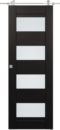 DELLA VETRO BLACK MATTE BARN BELLDINNI MODERN INTERIOR DOOR - 1