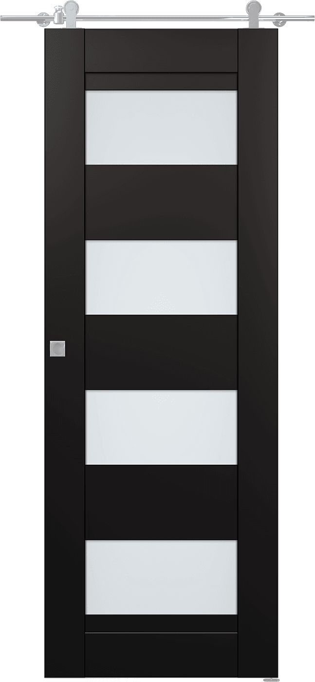 DELLA VETRO BLACK MATTE BARN BELLDINNI MODERN INTERIOR DOOR - 1