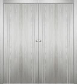 OPTIMA 2V RIBEIRA ASH DOUBLE BI-FOLD BELLDINNI MODERN INTERIOR DOOR - 1