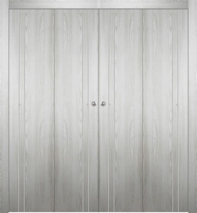 OPTIMA 2V RIBEIRA ASH DOUBLE BI-FOLD BELLDINNI MODERN INTERIOR DOOR - 1