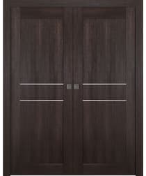 AVON 07 2HN VERALINGA OAK DOUBLE POCKET BELLDINNI MODERN INTERIOR DOOR - 1